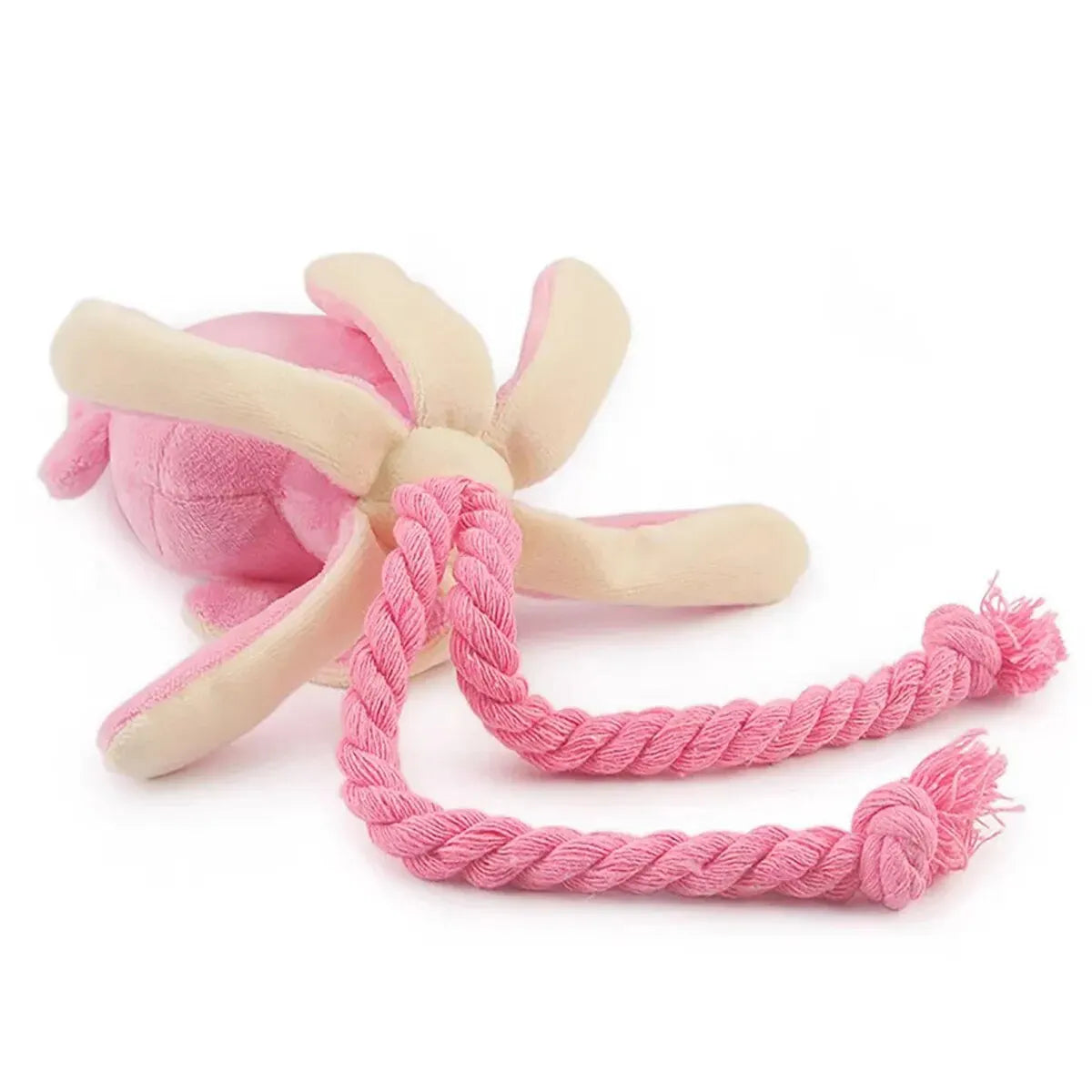 đŸ Hundleksak â Rosa PlyschblĂ€ckfisk med Repsvans