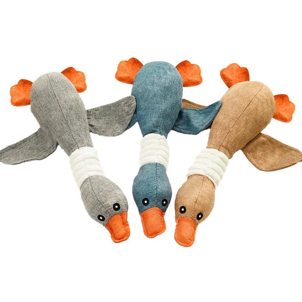 đŸ GĂ„s i Plysch â Hundleksak med Pipljud