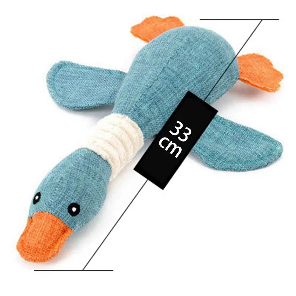 đŸ GĂ„s i Plysch â Hundleksak med Pipljud