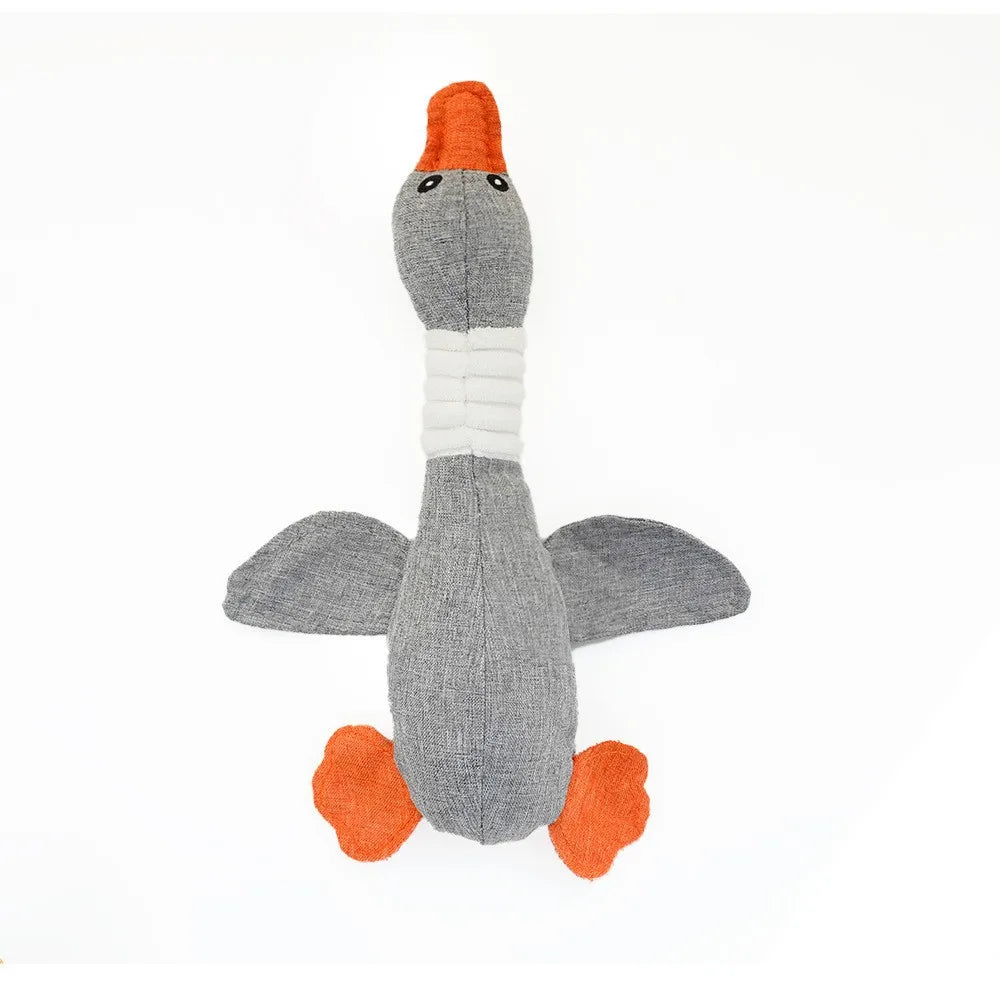 đŸ GĂ„s i Plysch â Hundleksak med Pipljud