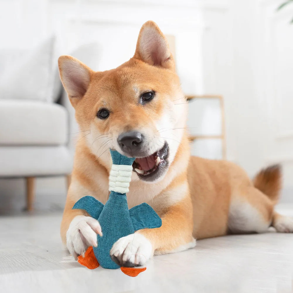 🐾 Gås i Plysch – Hundleksak med Pipljud
