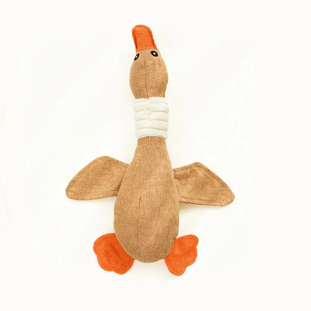 đŸ GĂ„s i Plysch â Hundleksak med Pipljud