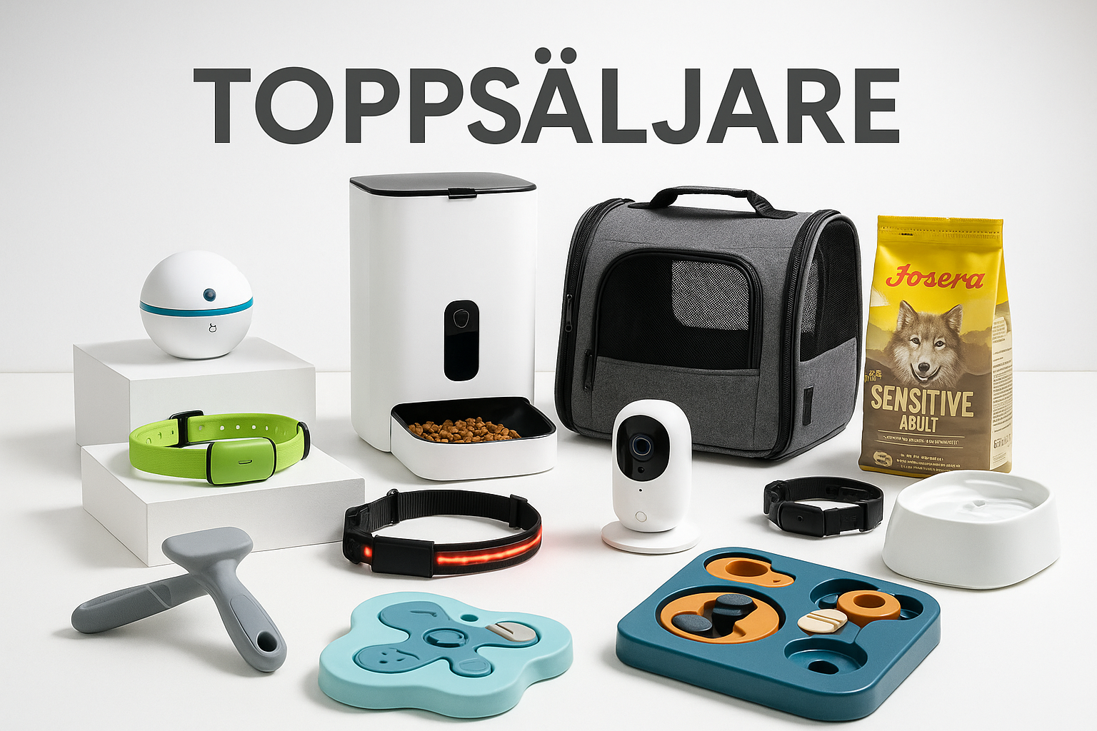 Inte så mycket mat, mer gadgets och andra husdjursprodukter, bara lite mat i toppsäljare. Annars var den bra